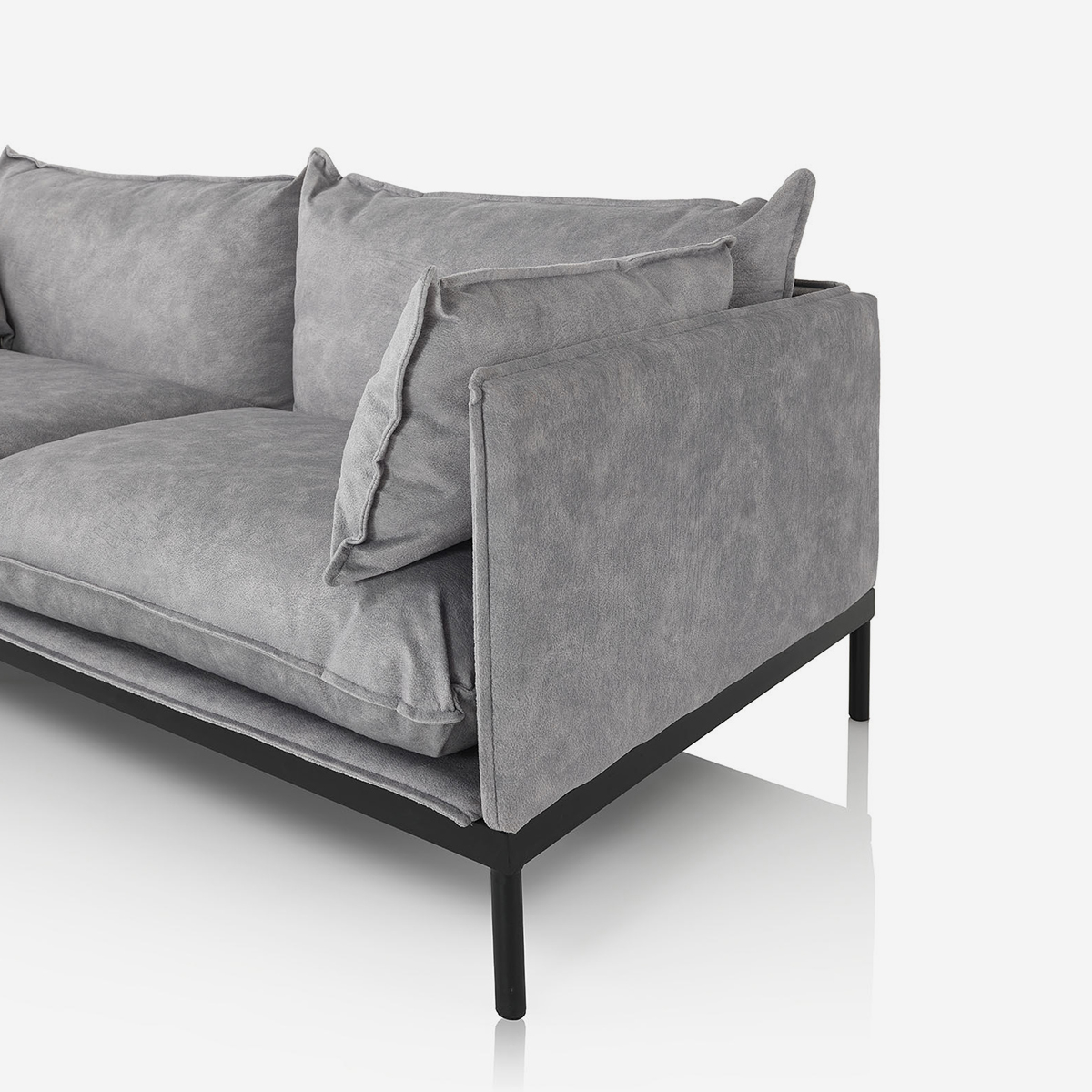 Paris Zweisitzer Sofa aus Kunstleder mit Polsterung für das Wohnzimmer