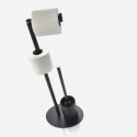 Support mural pour rouleau de papier toilette et balai de salle de bain Tippy B