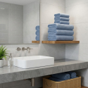 3+3 Badehandtuch-Set aus Baumwolle Nuvella