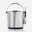 Secador de hielo de acero inoxidable con pinzas, capacidad 4L Steel