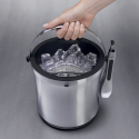 Secador de hielo de acero inoxidable con pinzas, capacidad 4L Steel
