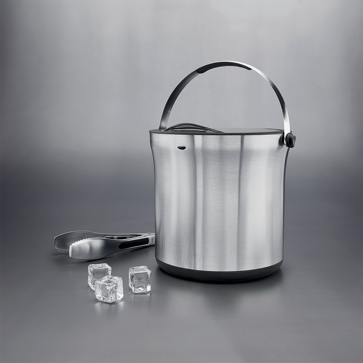 Secador de hielo de acero inoxidable con pinzas, capacidad 4L Steel