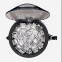 Secador de hielo de acero inoxidable con pinzas, capacidad 4L Steel