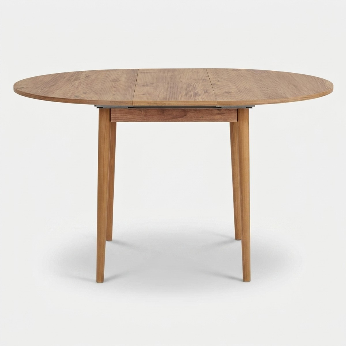 Mesa de comedor redonda extensible Viona, ahorra espacio