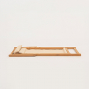 Set de 2 tumbonas plegables con mesa de madera para jardín Morik