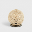 Moderne Tischlampe aus Jute und ABS Balle