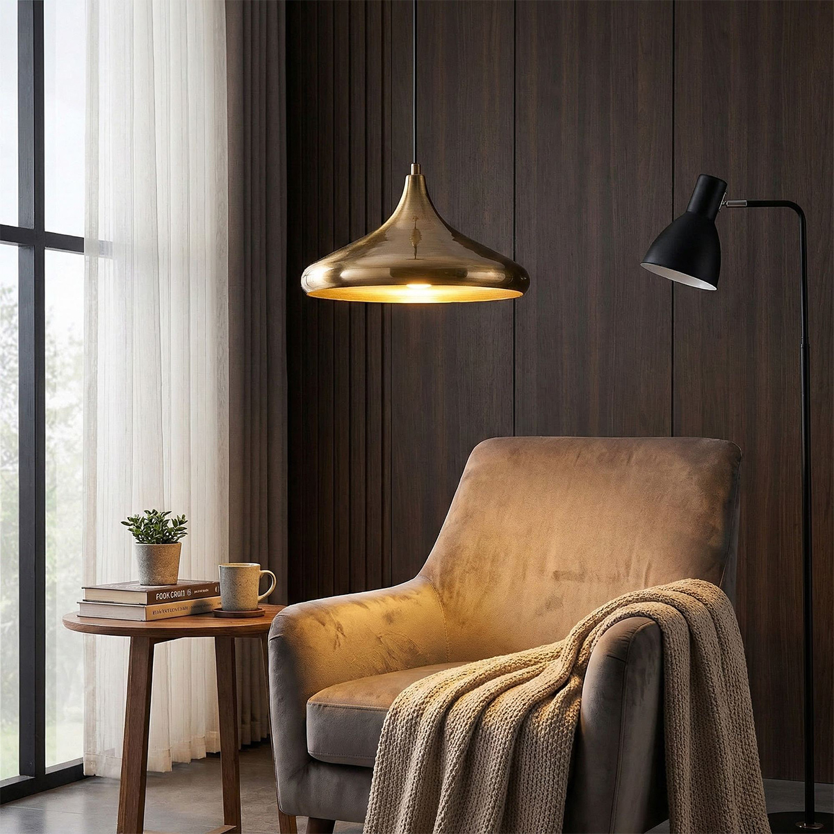 Moderne Pendelleuchte aus Metall Airea