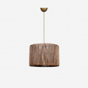 Suspension luminaire Orel avec abat-jour tressé