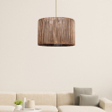 Suspension luminaire Orel avec abat-jour tressé
