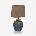 Keramische Tischlampe mit Stoffschirm Ivar