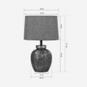 Keramische Tischlampe mit Stoffschirm Ivar