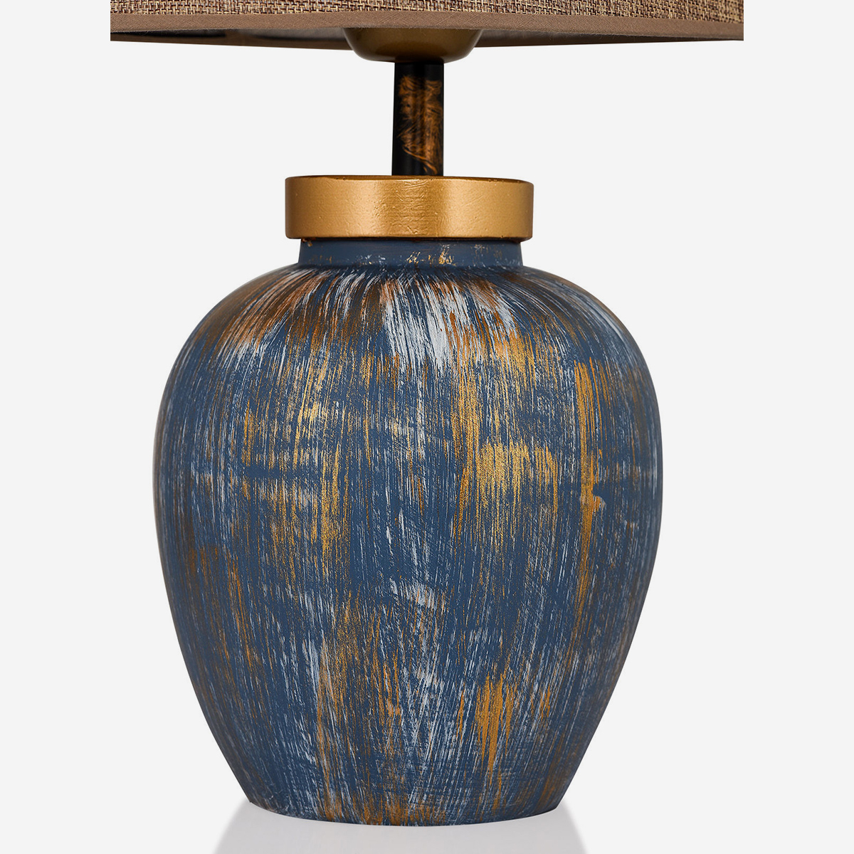 Keramische Tischlampe mit Stoffschirm Ivar