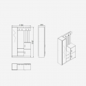 Govan Eingangsgarderobe mit Kleiderhaken und Schuhregal
