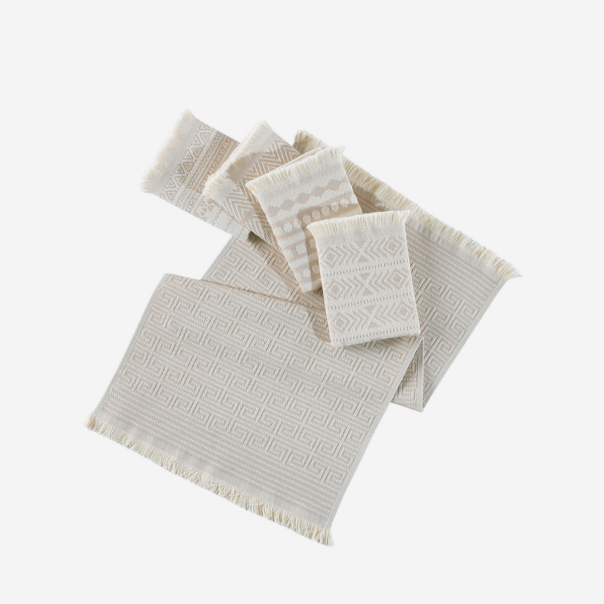 Lot de 5 serviettes visage en coton 100 % Maya