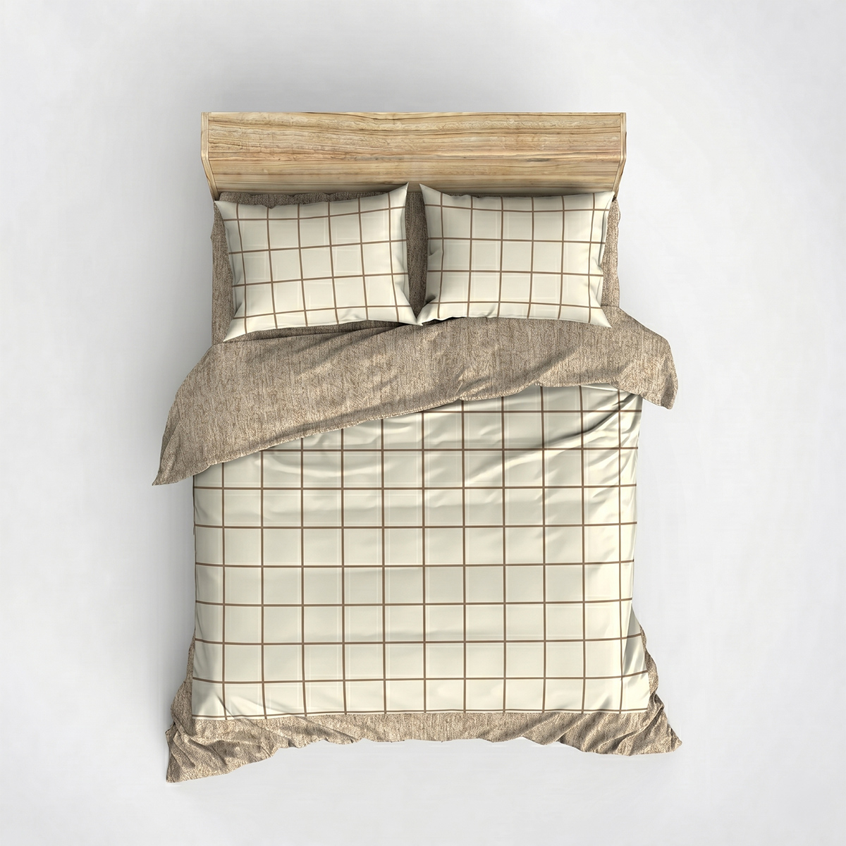 Bettwäsche-Set für Doppelbett aus Baumwolle 260x220 Kare