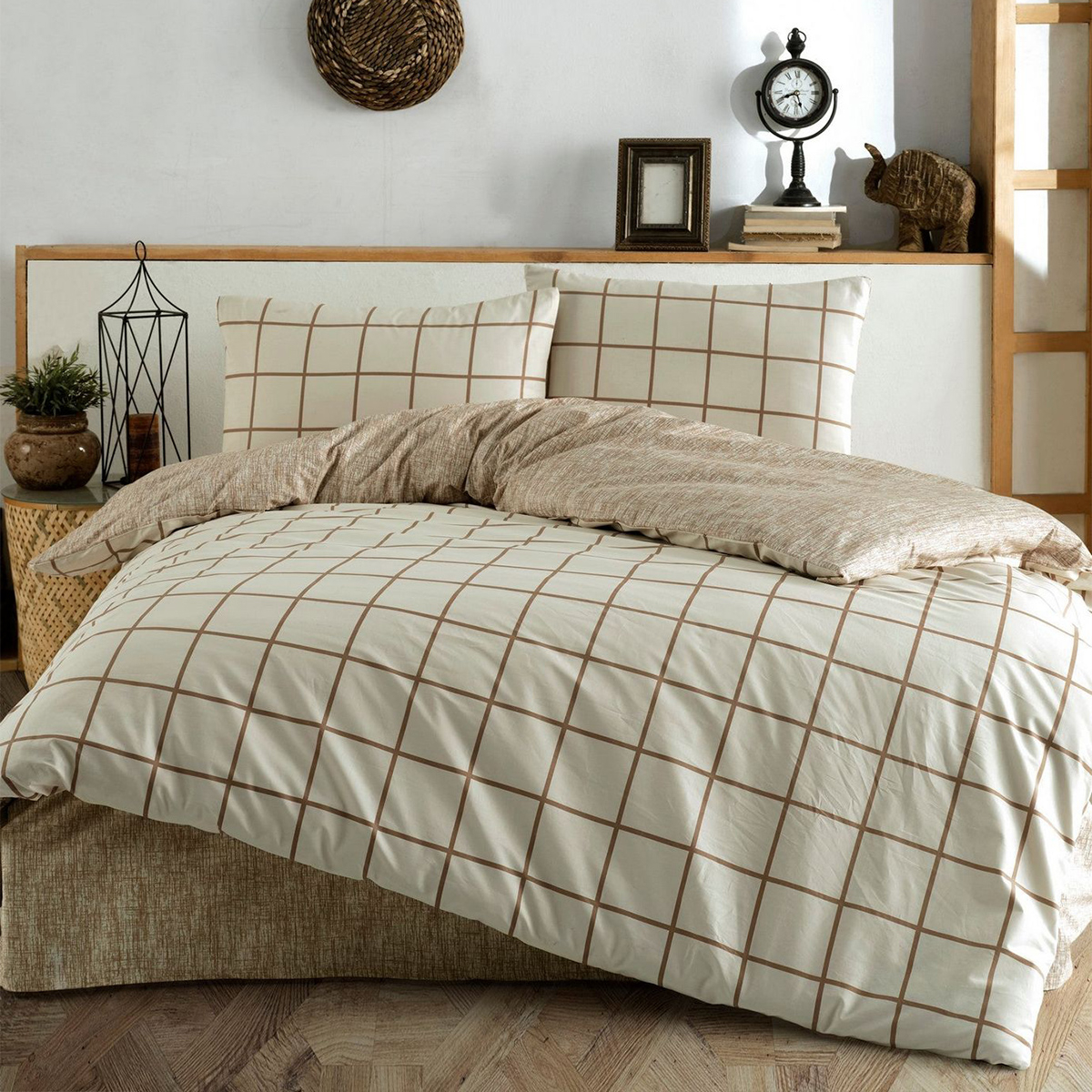 Bettwäsche-Set für Doppelbett aus Baumwolle 260x220 Kare