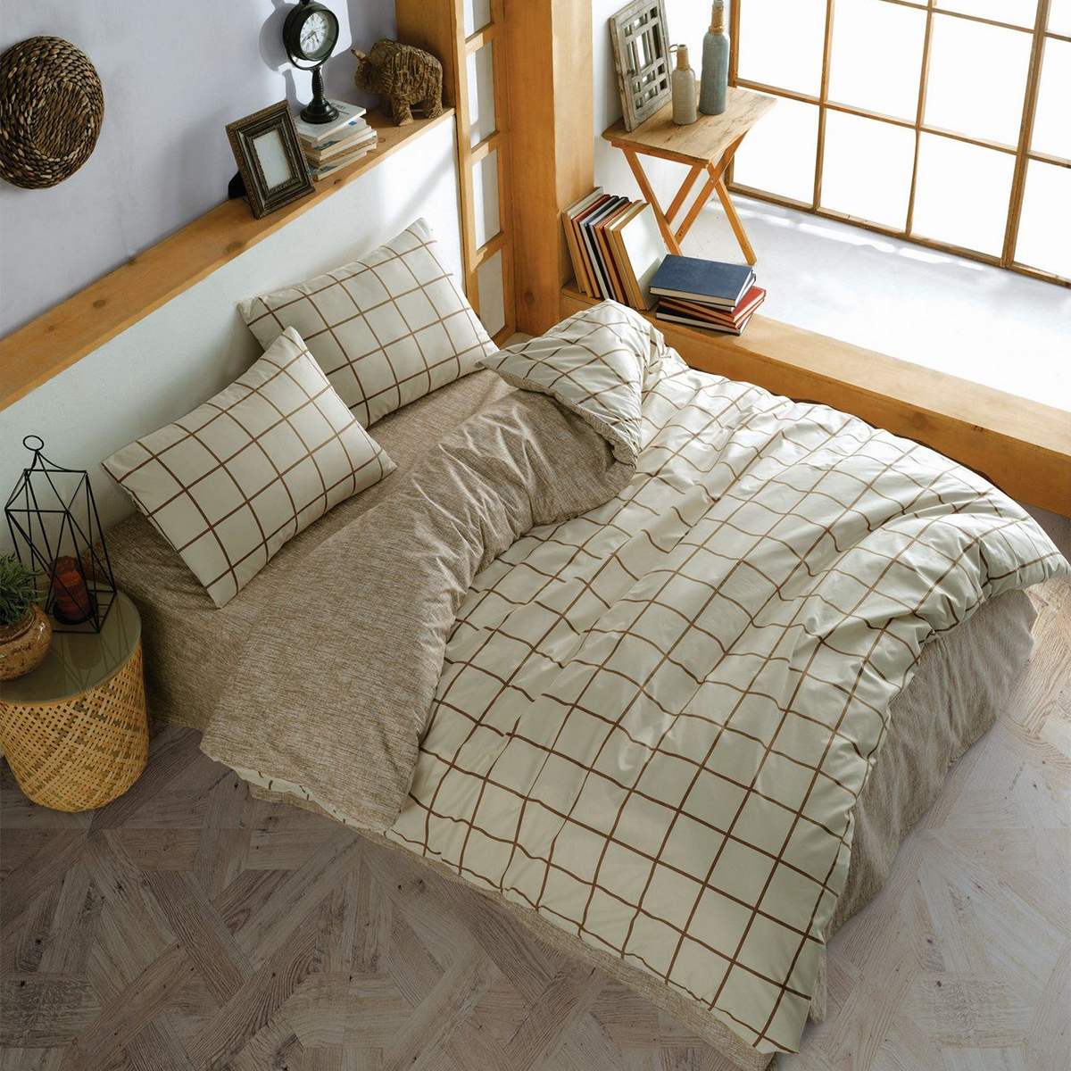 Bettwäsche-Set für Doppelbett aus Baumwolle 260x220 Kare
