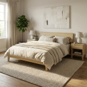 Doppelbett 160x190cm Modernes Holz-Design mit Lattenrost Linz