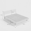 Doppelbett 160x190cm im modernen Design mit Lattenrost und Kissen Rust
