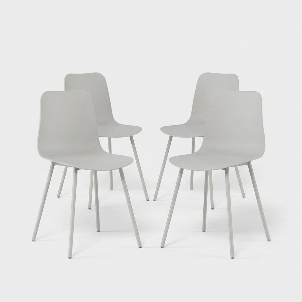 Set mit 4 Polypropylen-Stühlen für Küche und Wohnzimmer Wave