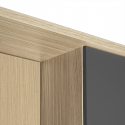 Cucina completa lineare moderna con lavello Molven 300x232