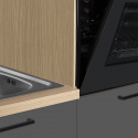 Cuisine complète linéaire moderne avec évier Molven 300x232