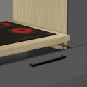 Cucina completa lineare moderna con lavello Molven 300x232