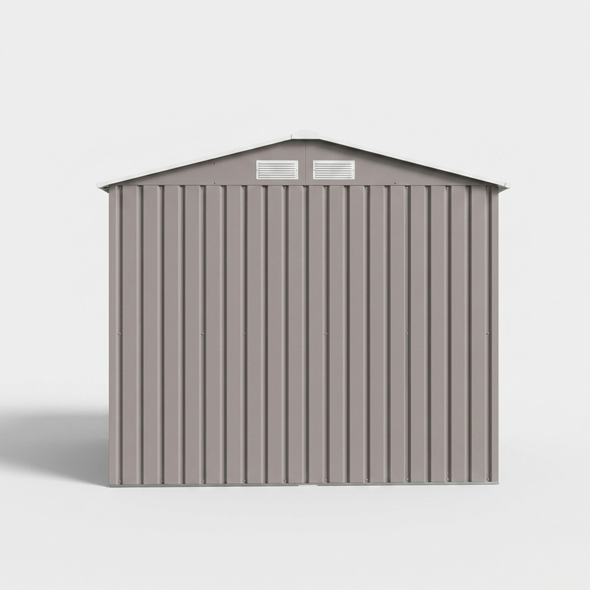 Caseta de jardín de metal gris con techo inclinado Orven