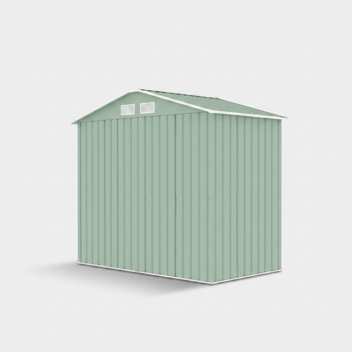 Casetta da giardino in metallo tetto spiovente verde 213x127x185 Orven