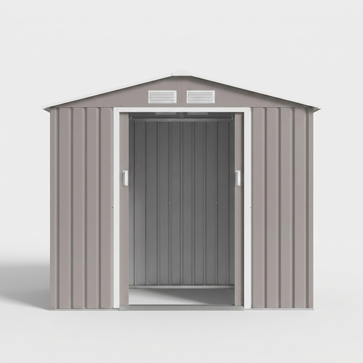 Graues Metall-Gartenhaus mit Satteldach Orven