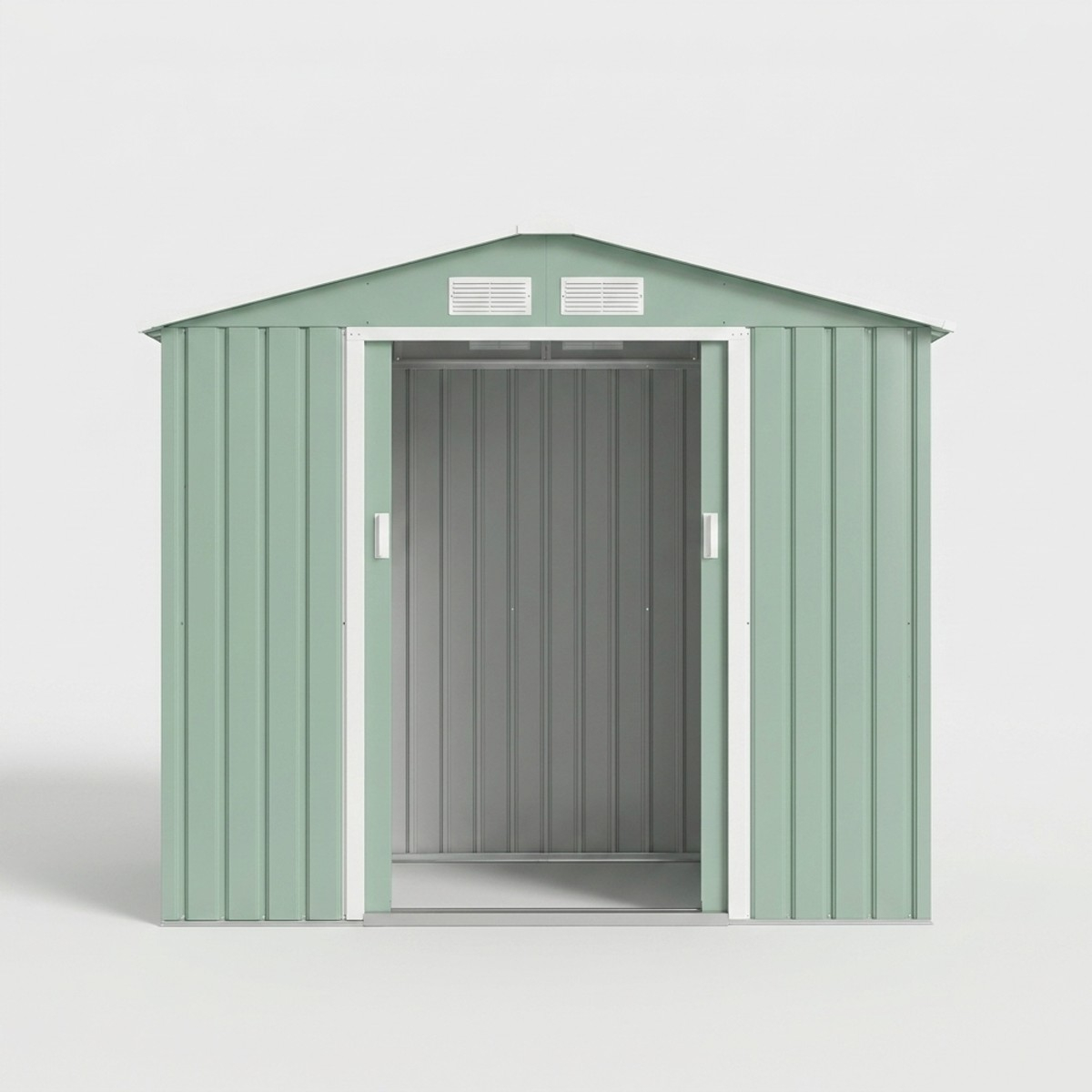 Casetta da giardino in metallo tetto spiovente verde 213x127x185 Orven