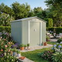 Casetta da giardino in metallo tetto spiovente verde 213x127x185 Orven