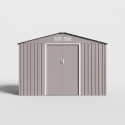 Caseta de jardín de acero galvanizado gris 277x195x193 Kelan