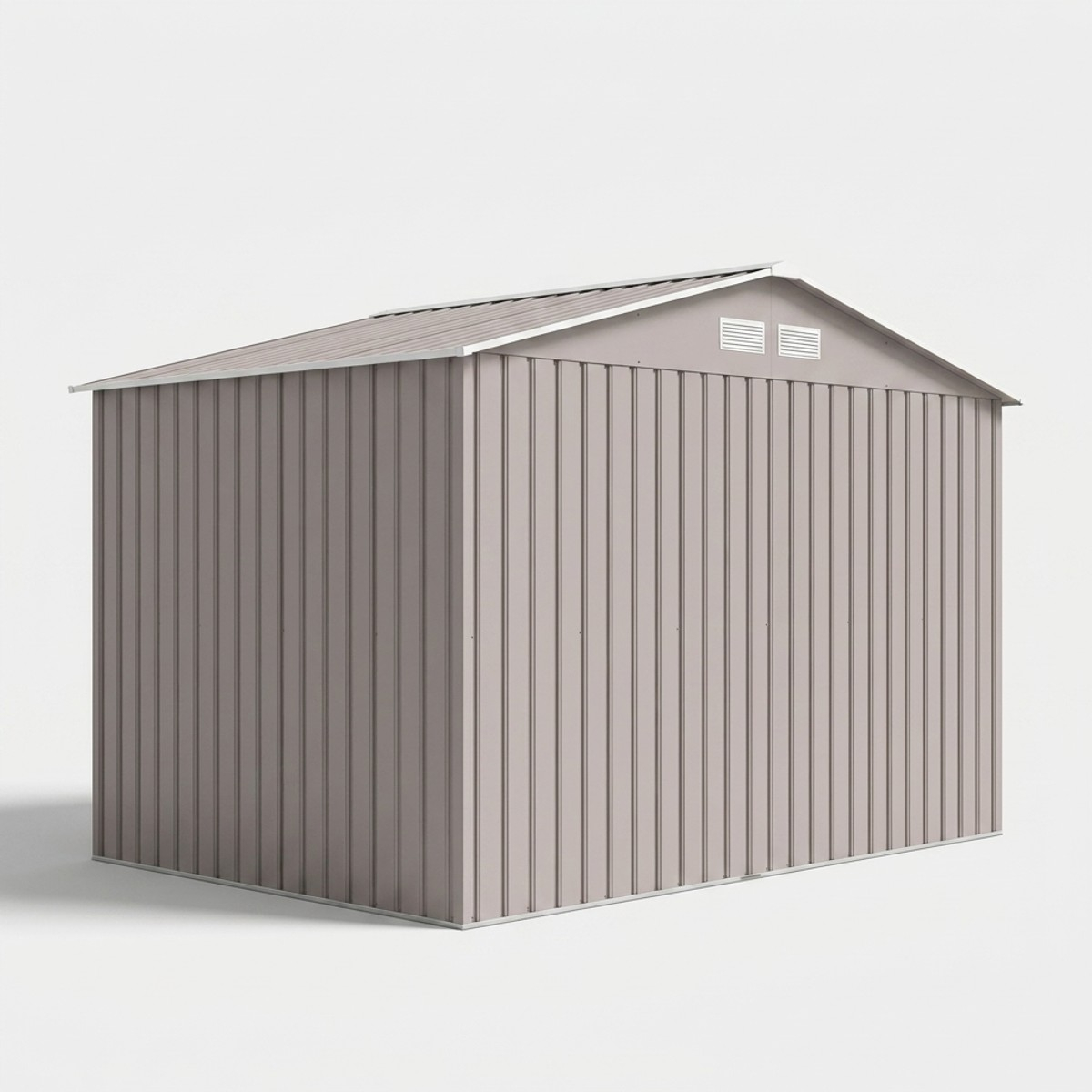 Caseta de jardín de acero galvanizado gris 277x195x193 Kelan