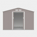 Caseta de jardín de acero galvanizado gris 277x195x193 Kelan