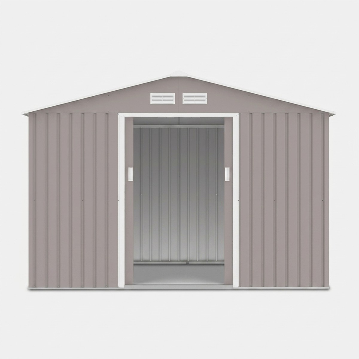 Caseta de jardín de acero galvanizado gris 277x195x193 Kelan