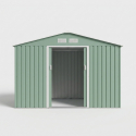 Casetta da giardino zincata verde con porta ampia 277x195x193 Kelan