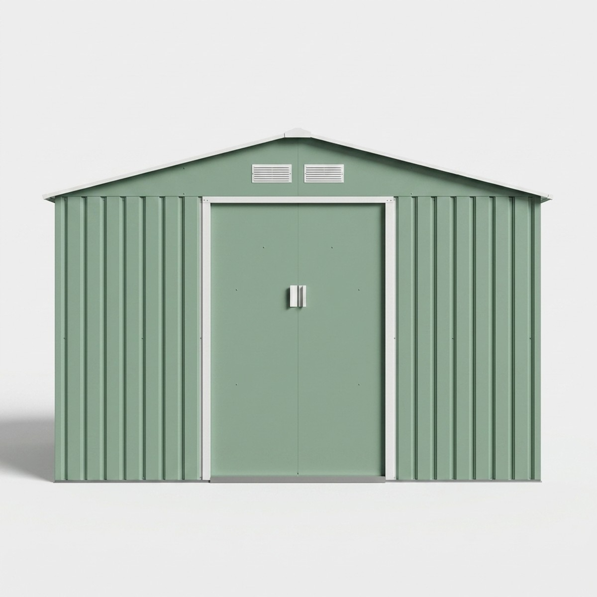 Grünes verzinktes Gartenhaus mit breiter Tür 277x195x193 Kelan