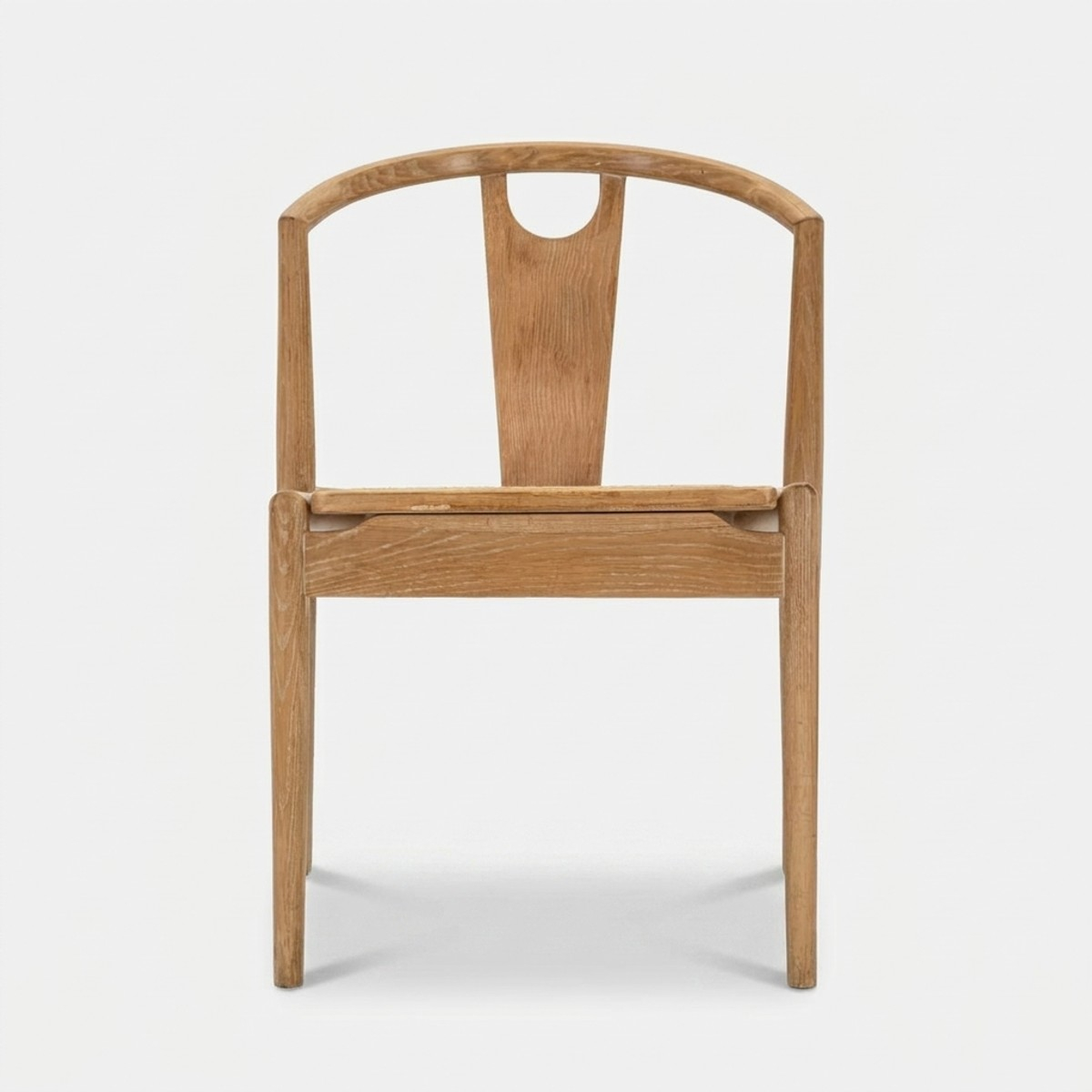 2er-Set Küchenstühle aus Holz mit geflochtener Rattan-Rückenlehne Japan