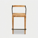 4er-Set Barhocker aus Holz und Eisen im Industrie-Stil 45x55x90 Boston