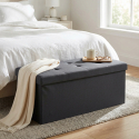 Rechteckiger Sitzhocker mit Stauraum aus Stoff für den Innenbereich 76 x 38 x 38 cm