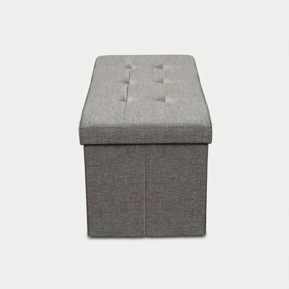 Puf arcón rectangular de tela para interior 76x38x38 cm