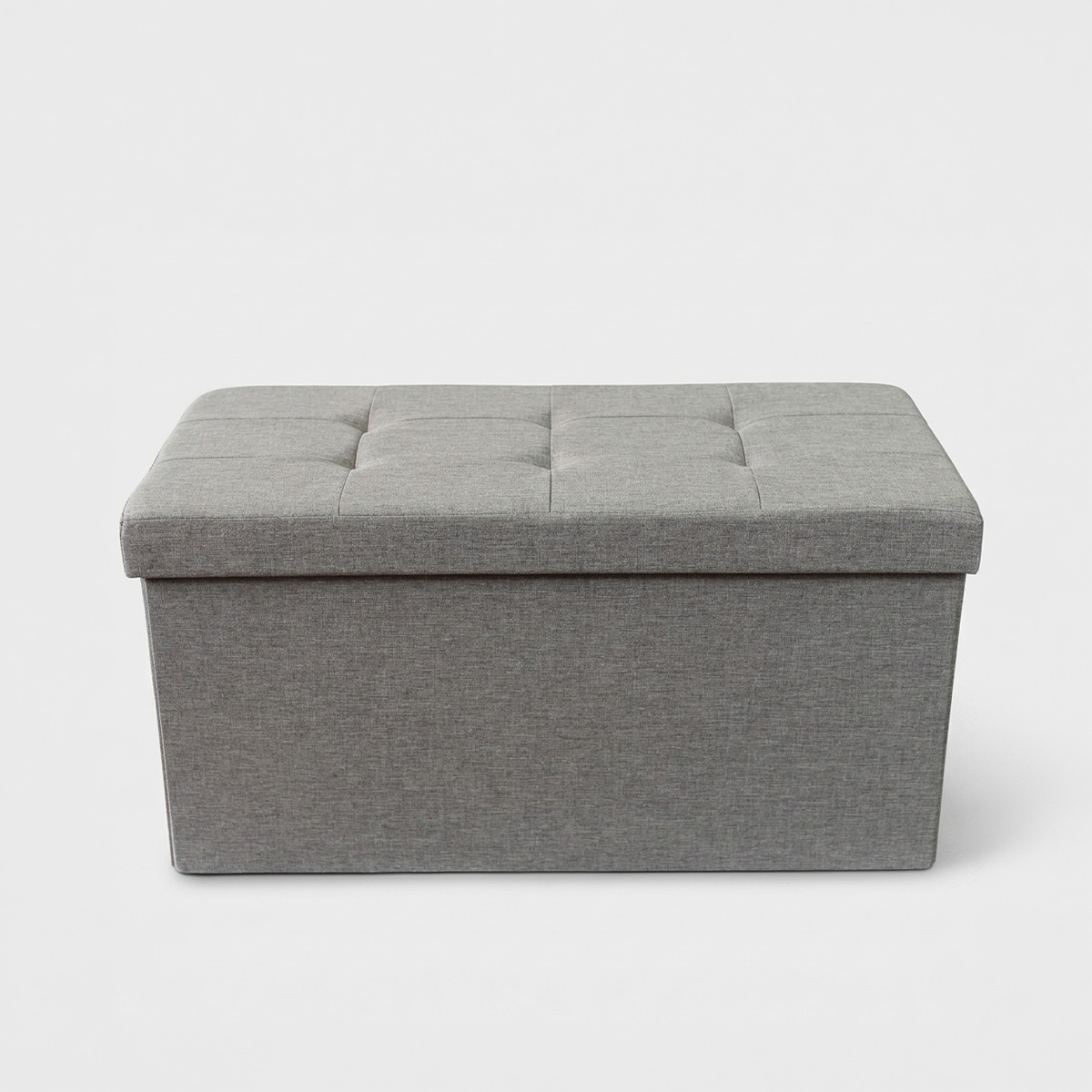 Puf arcón rectangular de tela para interior 76x38x38 cm