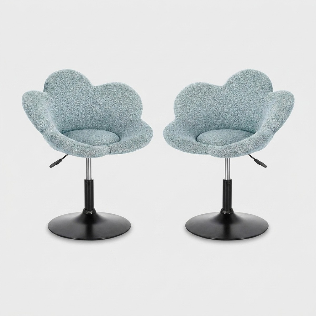 2 verstellbare moderne Sessel Fleur Schwarz YES