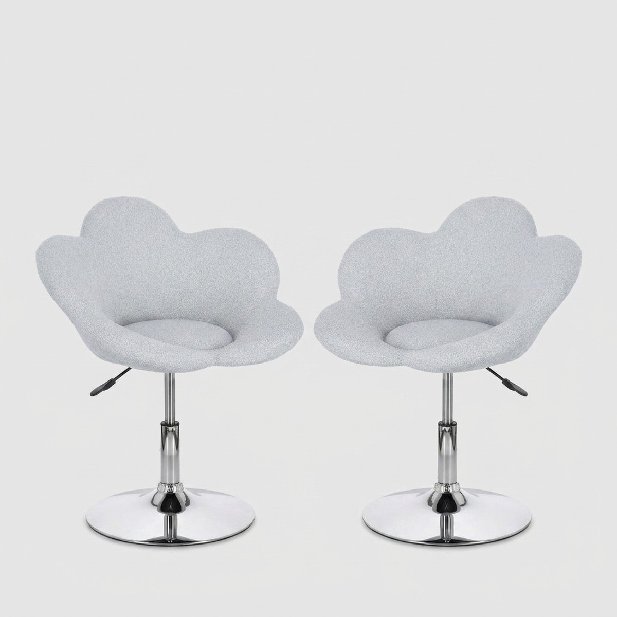 2 verstellbare moderne Sessel Fleur verchromt YES