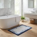 Alfombra de baño de terciopelo acolchado antideslizante Elba