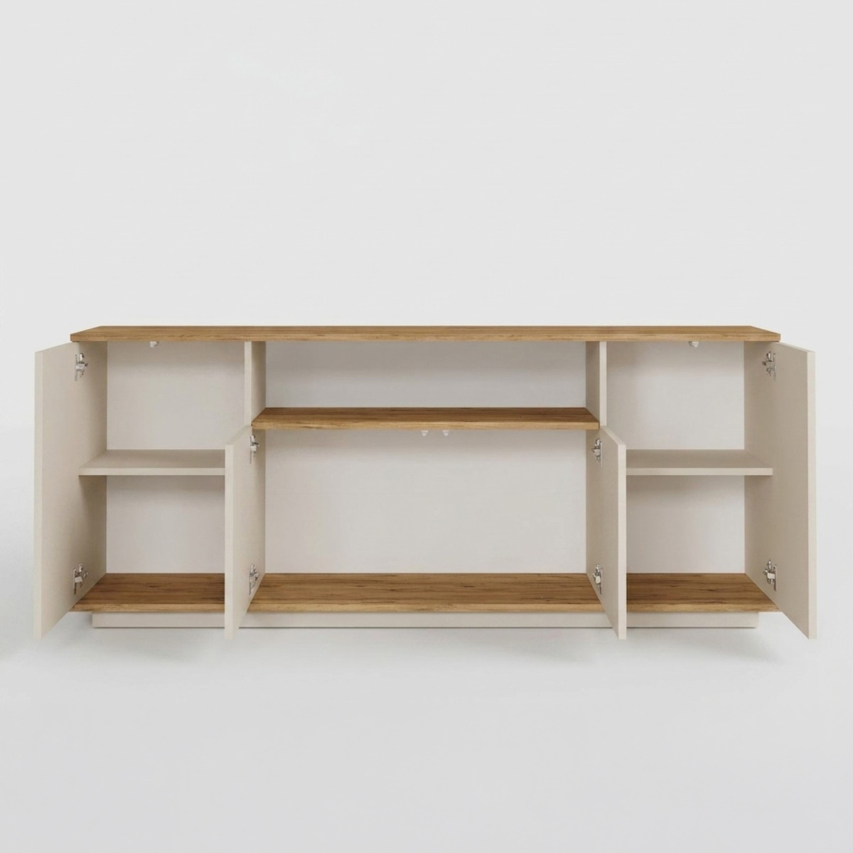Konsolenschrank mit Spiegel und Regalböden Kivan