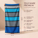 Toalla de playa de rizo jacquard en algodón egipcio 165x90 Big Stripe