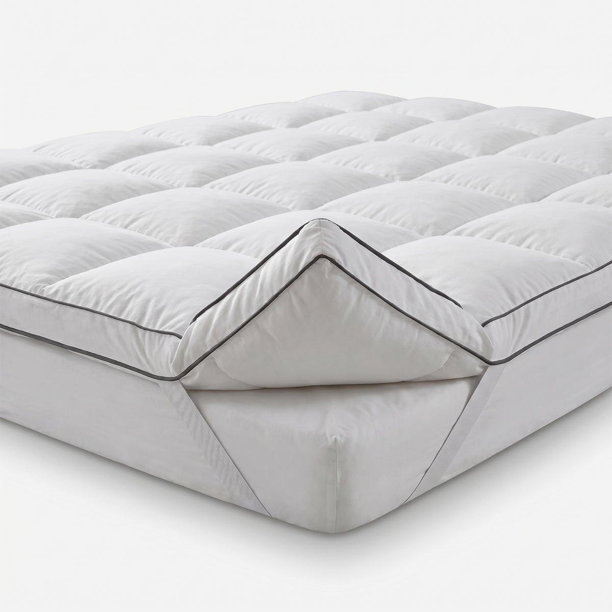 Topper de colchón de plumón de oca 80x200 cm Bellier H7,5