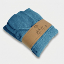 Albornoz unisex color petróleo de algodón rizo con capucha Lorent